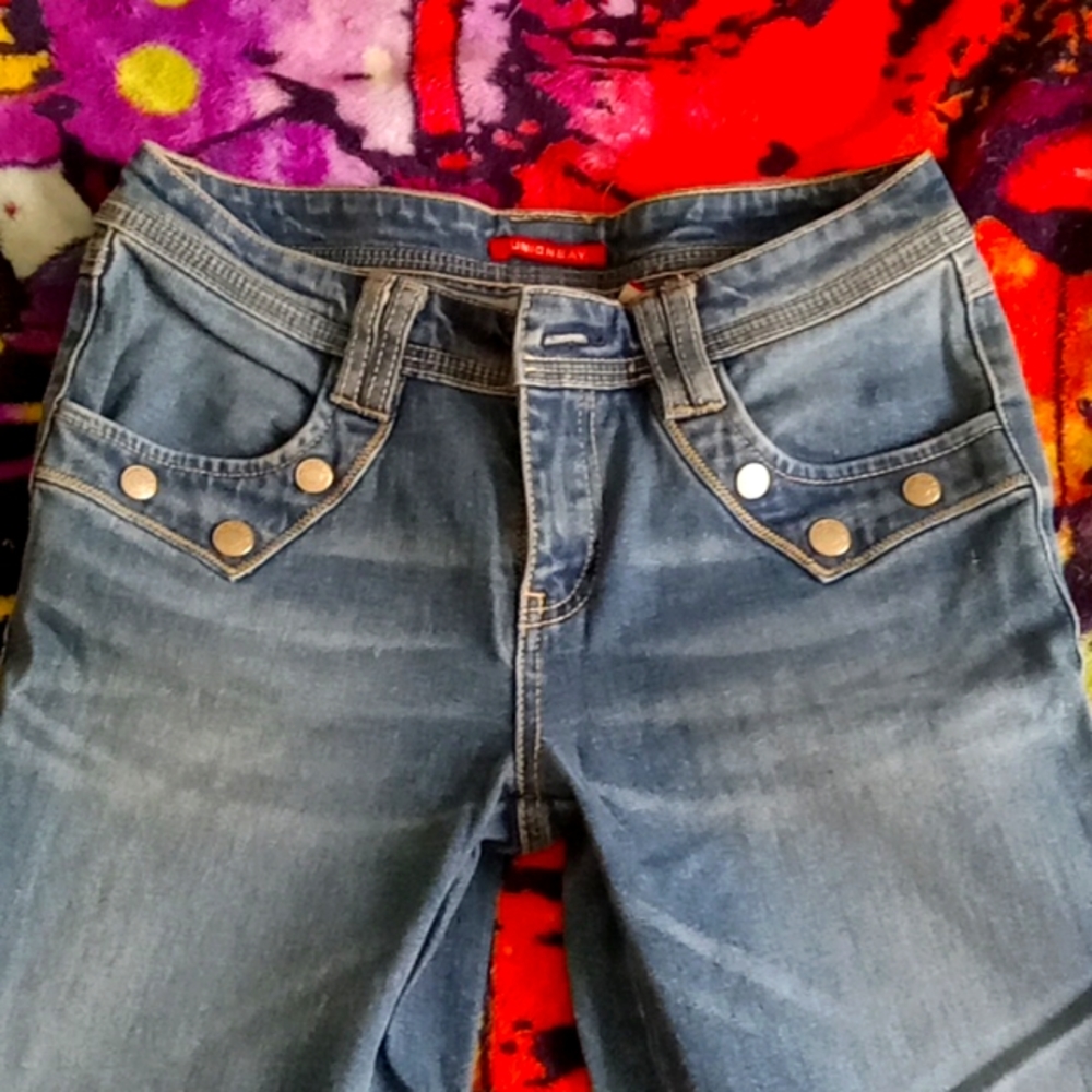 Union Bay size 5/6, stretchy, boot cut blue jeans